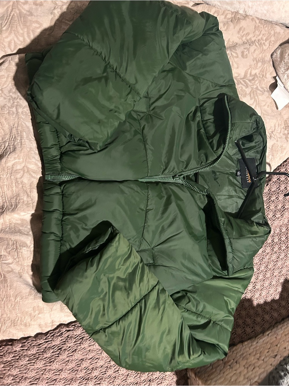Ambiance Olive Green Puffer Jacket